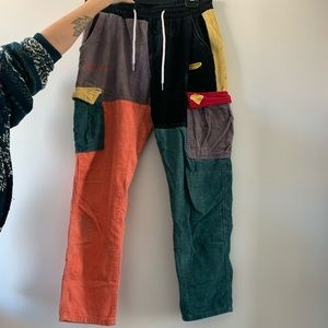 🌈PATCHWORK CORDUROY COLOR BLOCK PANTS🌈